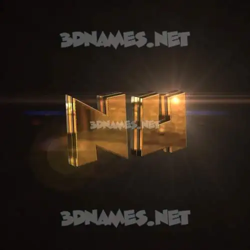 nu in Golden Sparkle style - 3D name wallpaper