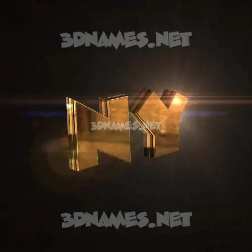 ny in Golden Sparkle style - 3D name wallpaper ny in Golden Sparkle style - 3D name wallpaper