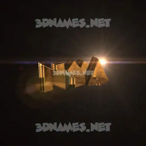 nya in Golden Sparkle style - 3D name wallpaper