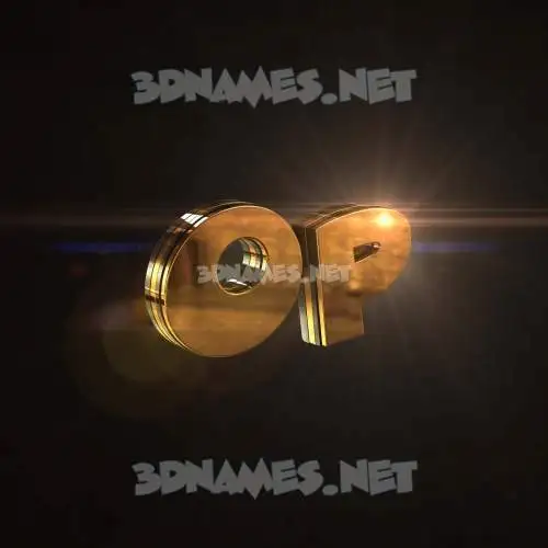 op in Golden Sparkle style - 3D name wallpaper