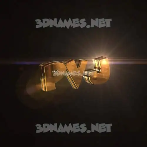 pvj in Golden Sparkle style - 3D name wallpaper pvj in Golden Sparkle style - 3D name wallpaper