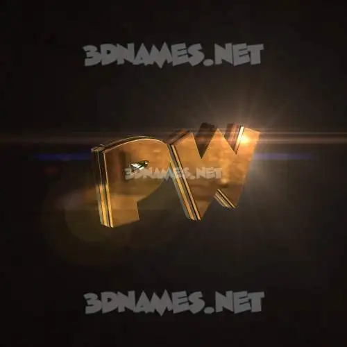 pw in Golden Sparkle style - 3D name wallpaper pw in Golden Sparkle style - 3D name wallpaper