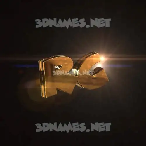 rc in Golden Sparkle style - 3D name wallpaper rc in Golden Sparkle style - 3D name wallpaper