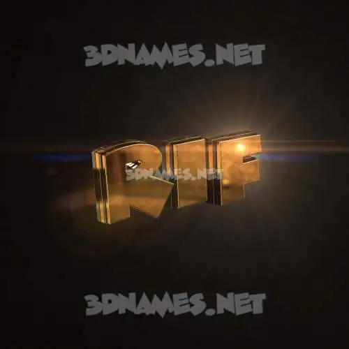 rif in Golden Sparkle style - 3D name wallpaper rif in Golden Sparkle style - 3D name wallpaper