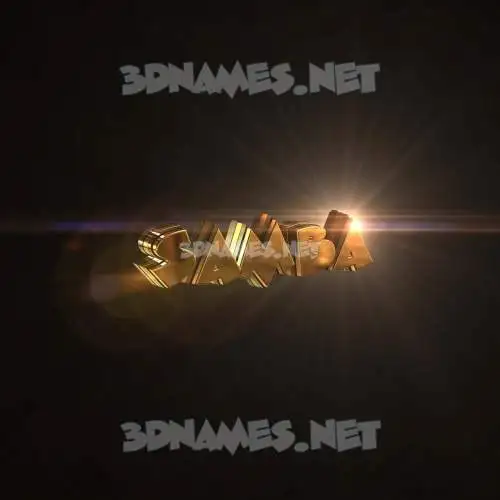 samba in Golden Sparkle style - 3D name wallpaper samba in Golden Sparkle style - 3D name wallpaper