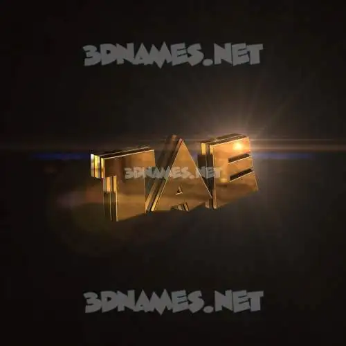 tae in Golden Sparkle style - 3D name wallpaper tae in Golden Sparkle style - 3D name wallpaper