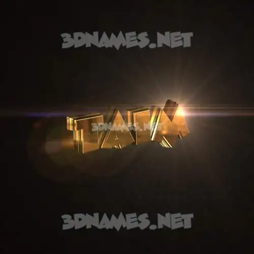 taim in Golden Sparkle style - 3D name wallpaper