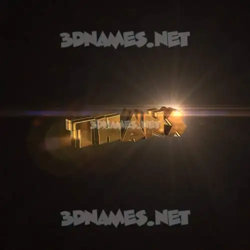 thanx in Golden Sparkle style - 3D name wallpaper thanx in Golden Sparkle style - 3D name wallpaper