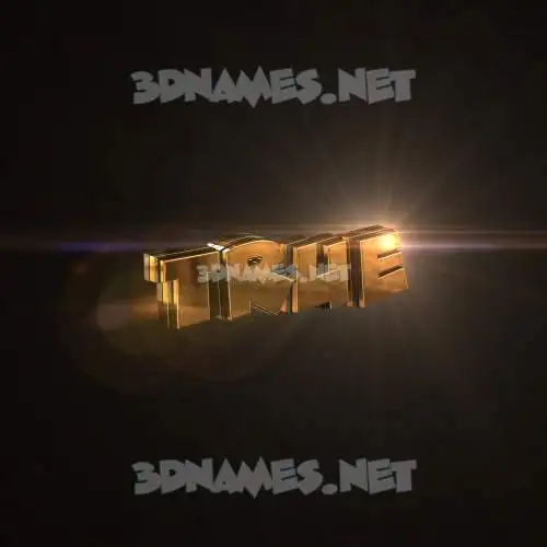true in Golden Sparkle style - 3D name wallpaper true in Golden Sparkle style - 3D name wallpaper