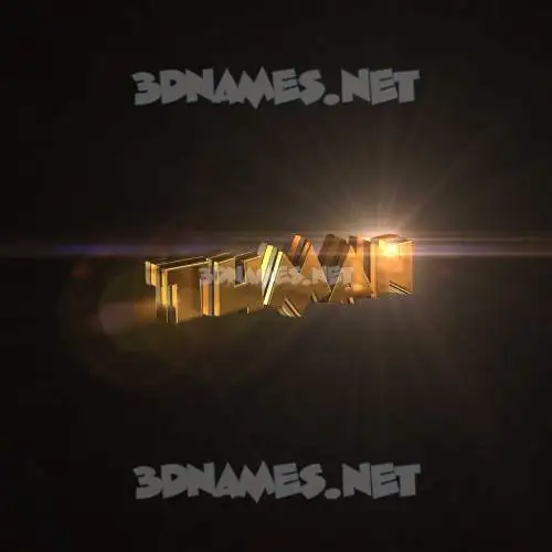 tuman in Golden Sparkle style - 3D name wallpaper