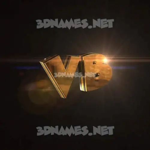vb in Golden Sparkle style - 3D name wallpaper vb in Golden Sparkle style - 3D name wallpaper