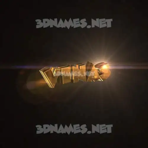 vinas in Golden Sparkle style - 3D name wallpaper vinas in Golden Sparkle style - 3D name wallpaper