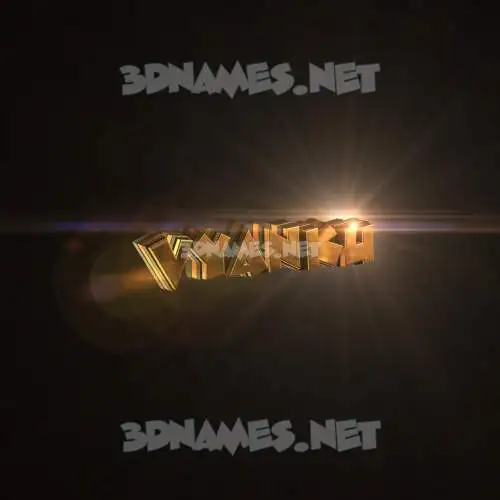 vyanku in Golden Sparkle style - 3D name wallpaper