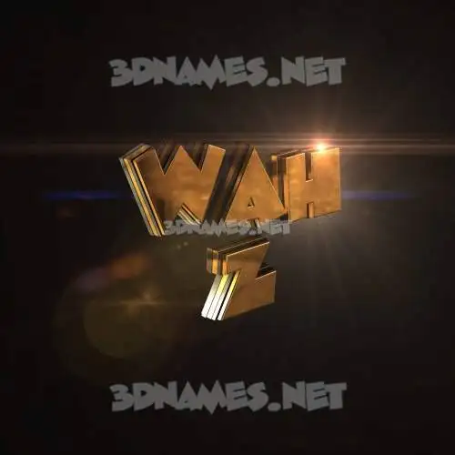 wah z in Golden Sparkle style - 3D name wallpaper wah z in Golden Sparkle style - 3D name wallpaper