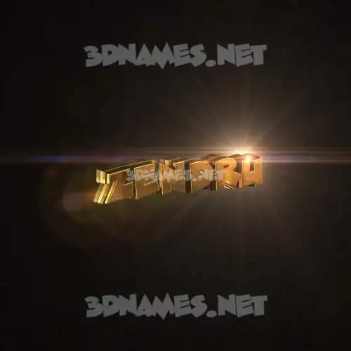 zendru in Golden Sparkle style - 3D name wallpaper