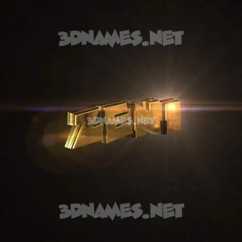 zeni in Golden Sparkle style - 3D name wallpaper zeni in Golden Sparkle style - 3D name wallpaper