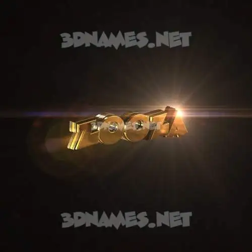 zooza in Golden Sparkle style - 3D name wallpaper