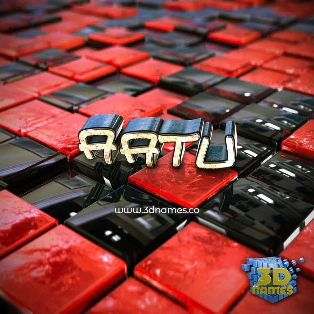 aatu in Red Checkered style - 3D name wallpaper aatu in Red Checkered style - 3D name wallpaper