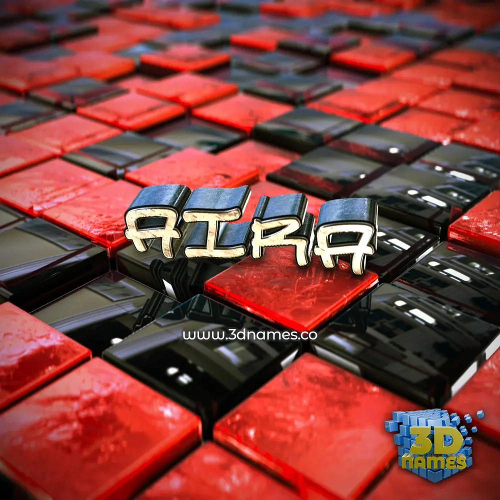 aira in Red Checkered style - 3D name wallpaper aira in Red Checkered style - 3D name wallpaper
