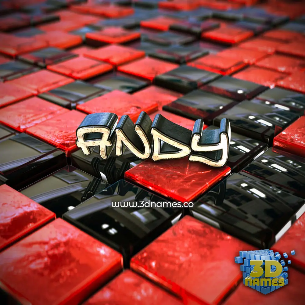 andy in Red Checkered style - 3D name wallpaper andy in Red Checkered style - 3D name wallpaper