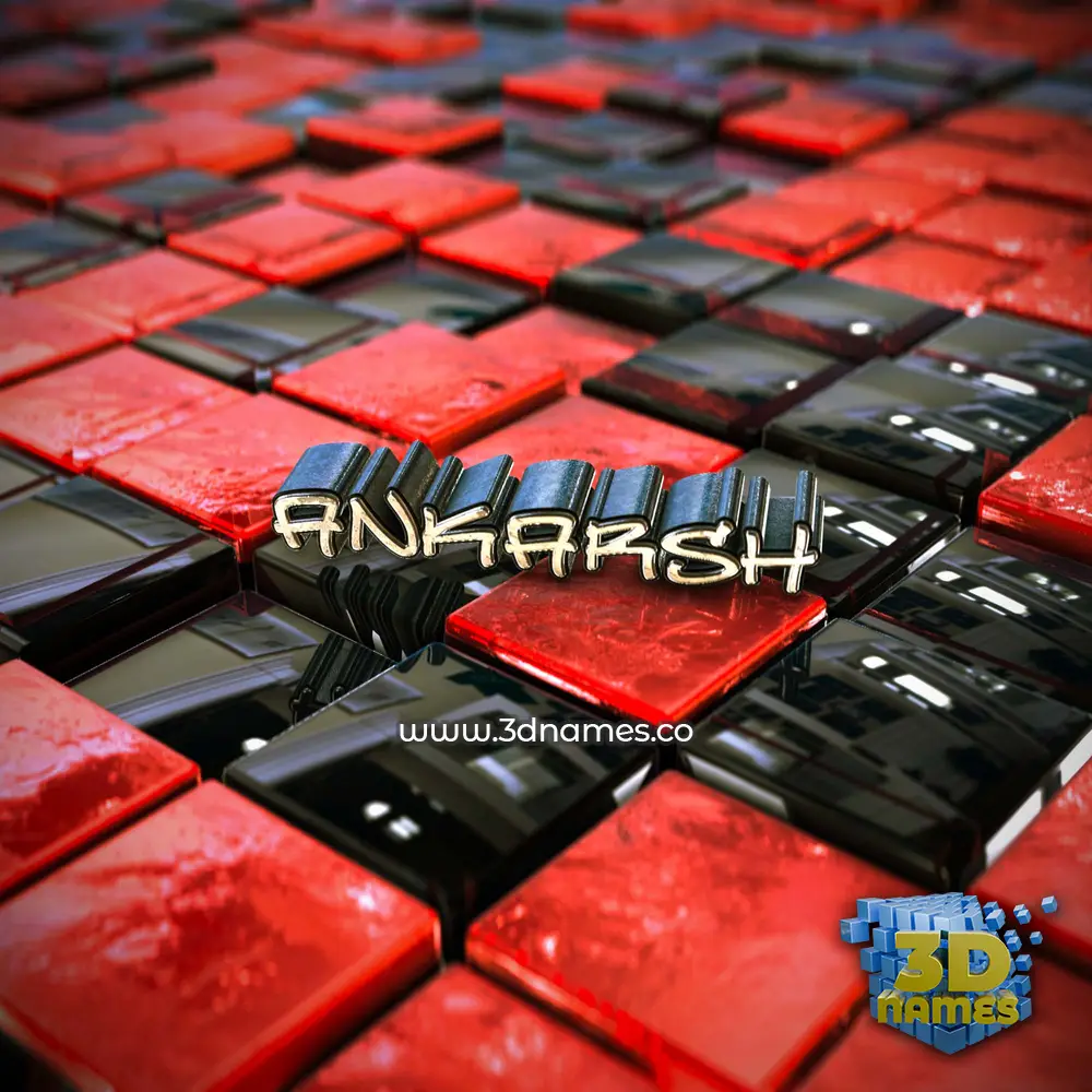 ankarsh in Red Checkered style - 3D name wallpaper ankarsh in Red Checkered style - 3D name wallpaper