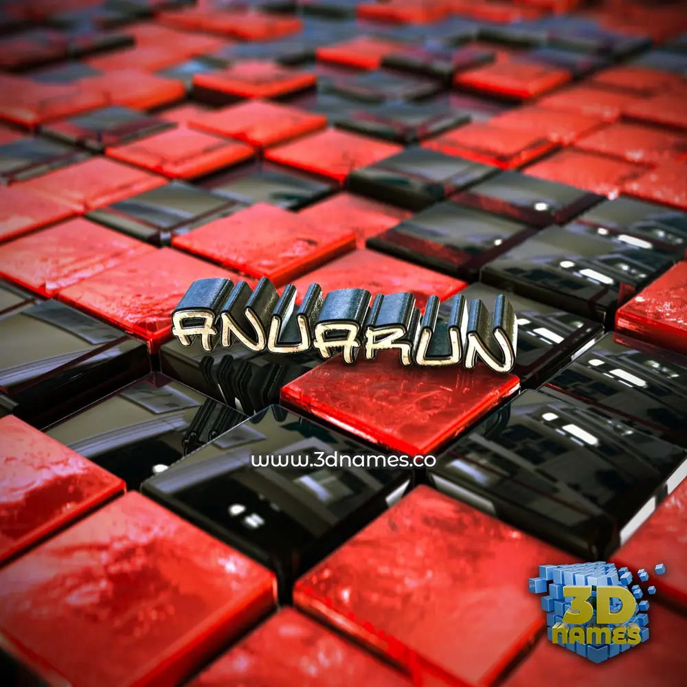 anuarun in Red Checkered style - 3D name wallpaper anuarun in Red Checkered style - 3D name wallpaper