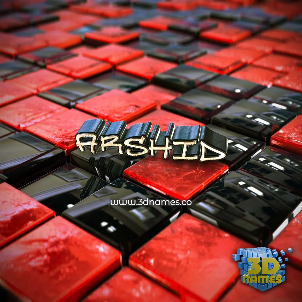 arshid in Red Checkered style - 3D name wallpaper arshid in Red Checkered style - 3D name wallpaper