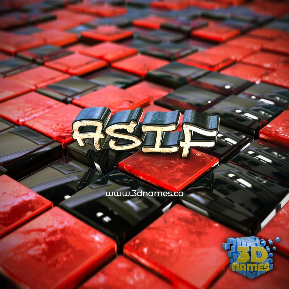 asif in Red Checkered style - 3D name wallpaper asif in Red Checkered style - 3D name wallpaper