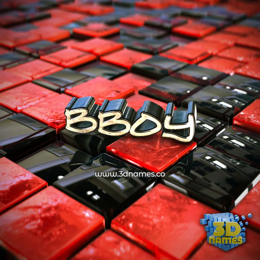 bboy in Red Checkered style - 3D name wallpaper bboy in Red Checkered style - 3D name wallpaper