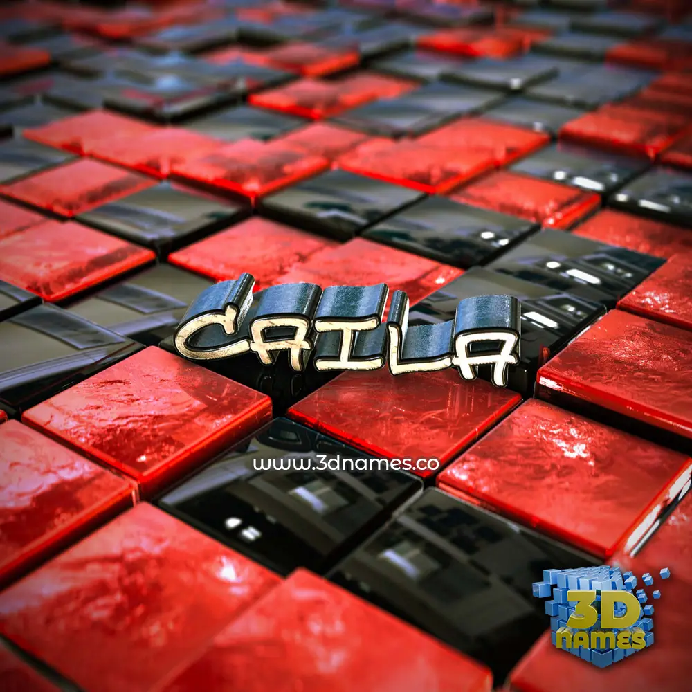 caila in Red Checkered style - 3D name wallpaper caila in Red Checkered style - 3D name wallpaper