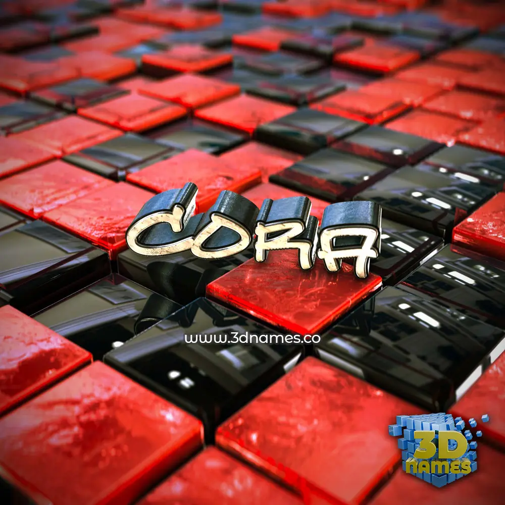 cora in Red Checkered style - 3D name wallpaper cora in Red Checkered style - 3D name wallpaper