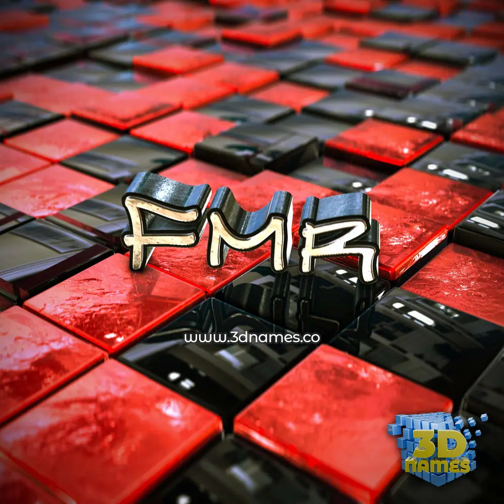 fmr in Red Checkered style - 3D name wallpaper fmr in Red Checkered style - 3D name wallpaper