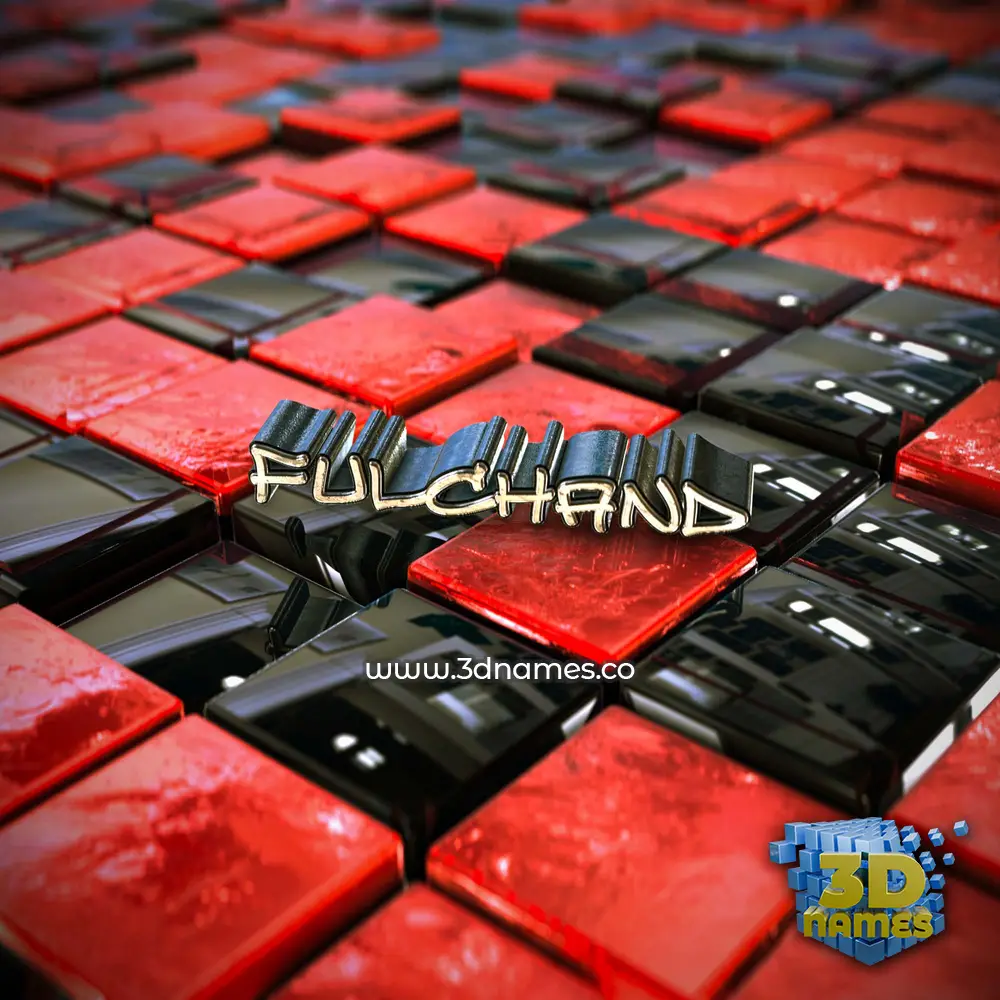 fulchand in Red Checkered style - 3D name wallpaper fulchand in Red Checkered style - 3D name wallpaper