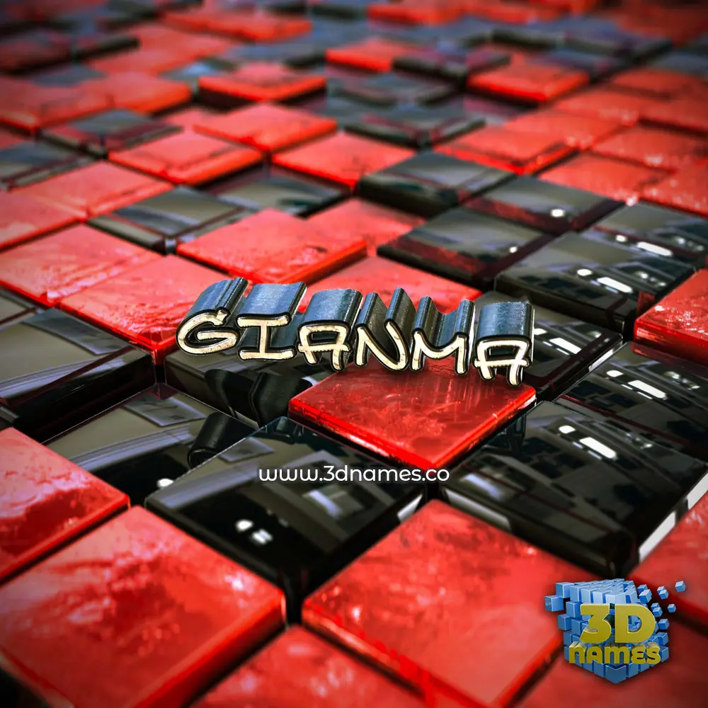 gianma in Red Checkered style - 3D name wallpaper gianma in Red Checkered style - 3D name wallpaper