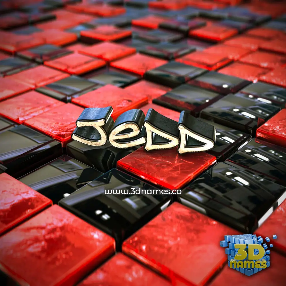 jedd in Red Checkered style - 3D name wallpaper jedd in Red Checkered style - 3D name wallpaper