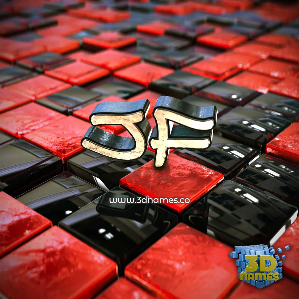 jf in Red Checkered style - 3D name wallpaper jf in Red Checkered style - 3D name wallpaper