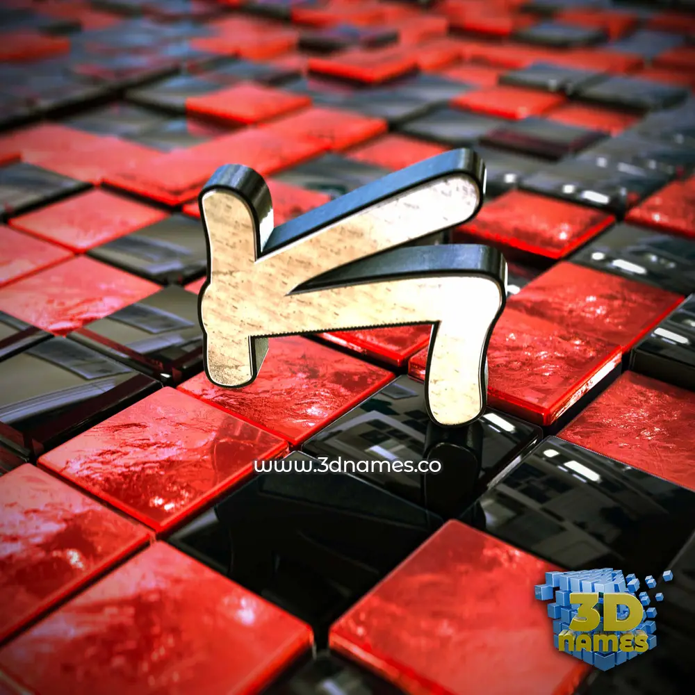 k in Red Checkered style - 3D name wallpaper k in Red Checkered style - 3D name wallpaper