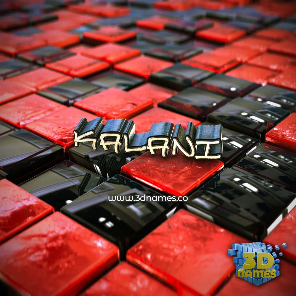 kalani in Red Checkered style - 3D name wallpaper kalani in Red Checkered style - 3D name wallpaper