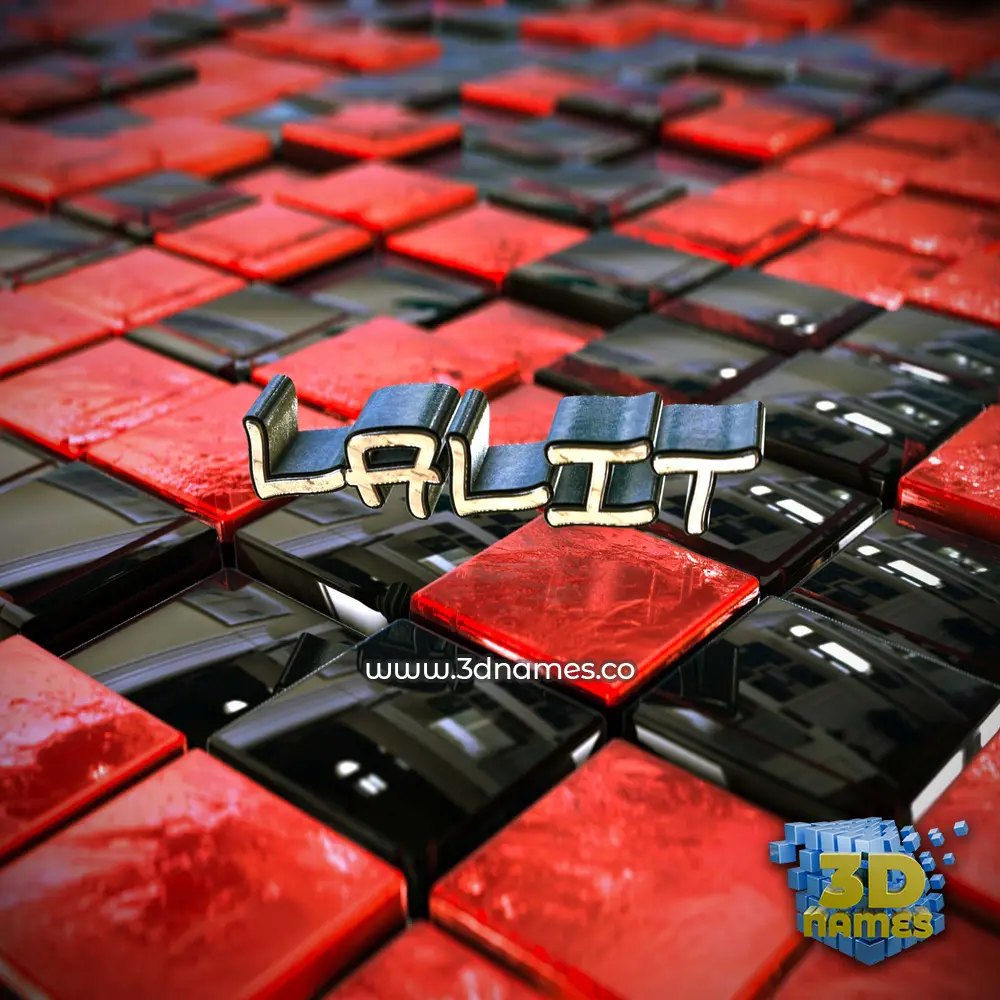 lalit in Red Checkered style - 3D name wallpaper lalit in Red Checkered style - 3D name wallpaper