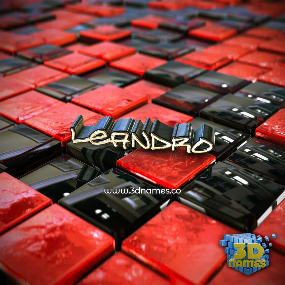 leandro in Red Checkered style - 3D name wallpaper leandro in Red Checkered style - 3D name wallpaper