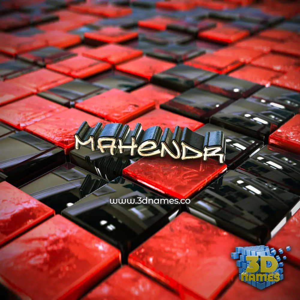 mahendr in Red Checkered style - 3D name wallpaper mahendr in Red Checkered style - 3D name wallpaper