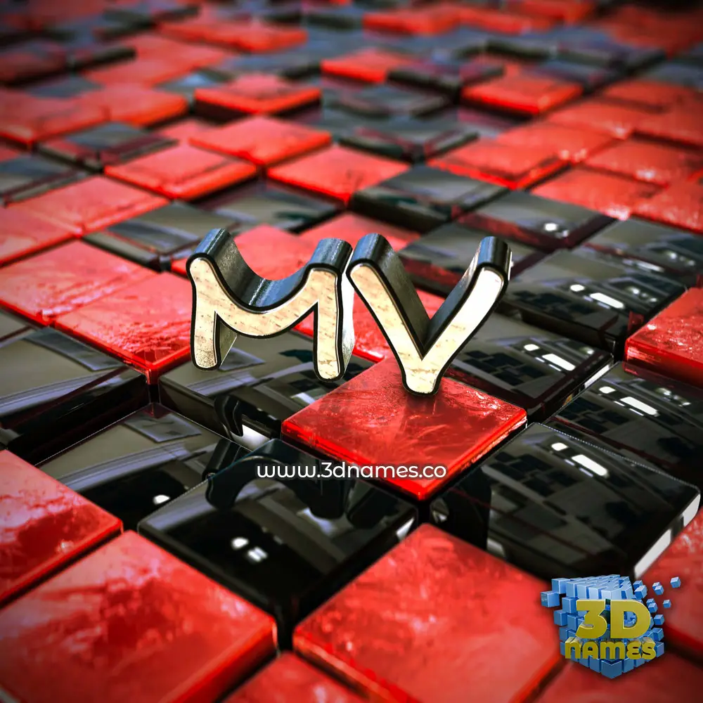 mv in Red Checkered style - 3D name wallpaper mv in Red Checkered style - 3D name wallpaper