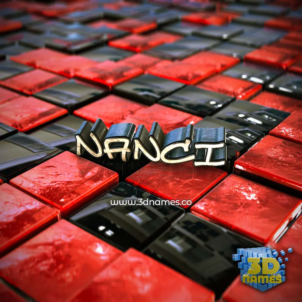 nanci in Red Checkered style - 3D name wallpaper nanci in Red Checkered style - 3D name wallpaper