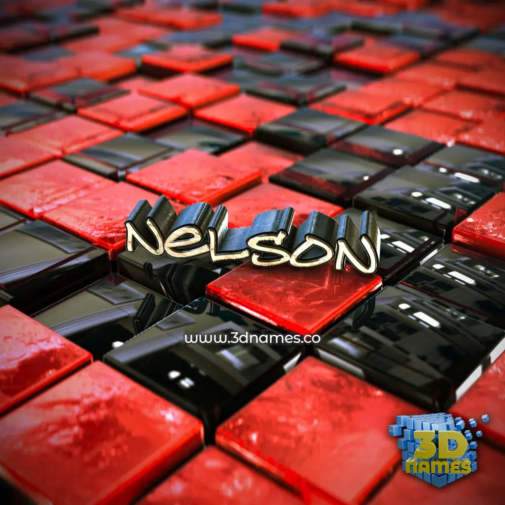 nelson in Red Checkered style - 3D name wallpaper nelson in Red Checkered style - 3D name wallpaper