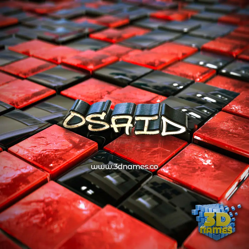 osaid in Red Checkered style - 3D name wallpaper osaid in Red Checkered style - 3D name wallpaper