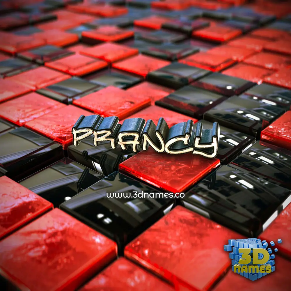 prancy in Red Checkered style - 3D name wallpaper prancy in Red Checkered style - 3D name wallpaper