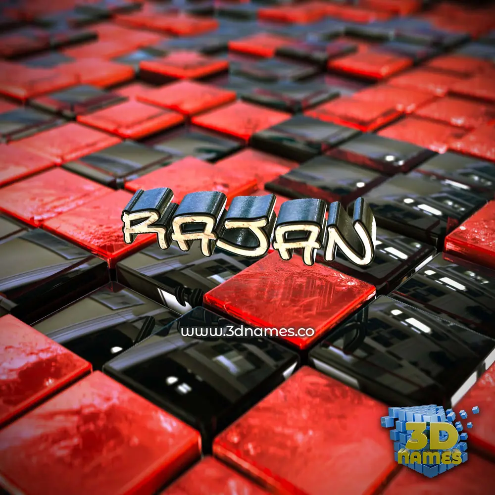 rajan in Red Checkered style - 3D name wallpaper rajan in Red Checkered style - 3D name wallpaper