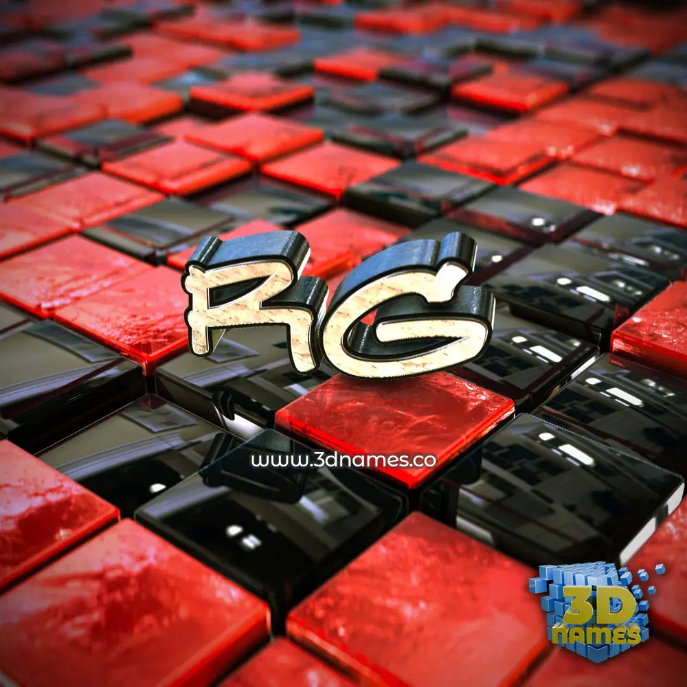 rg in Red Checkered style - 3D name wallpaper rg in Red Checkered style - 3D name wallpaper
