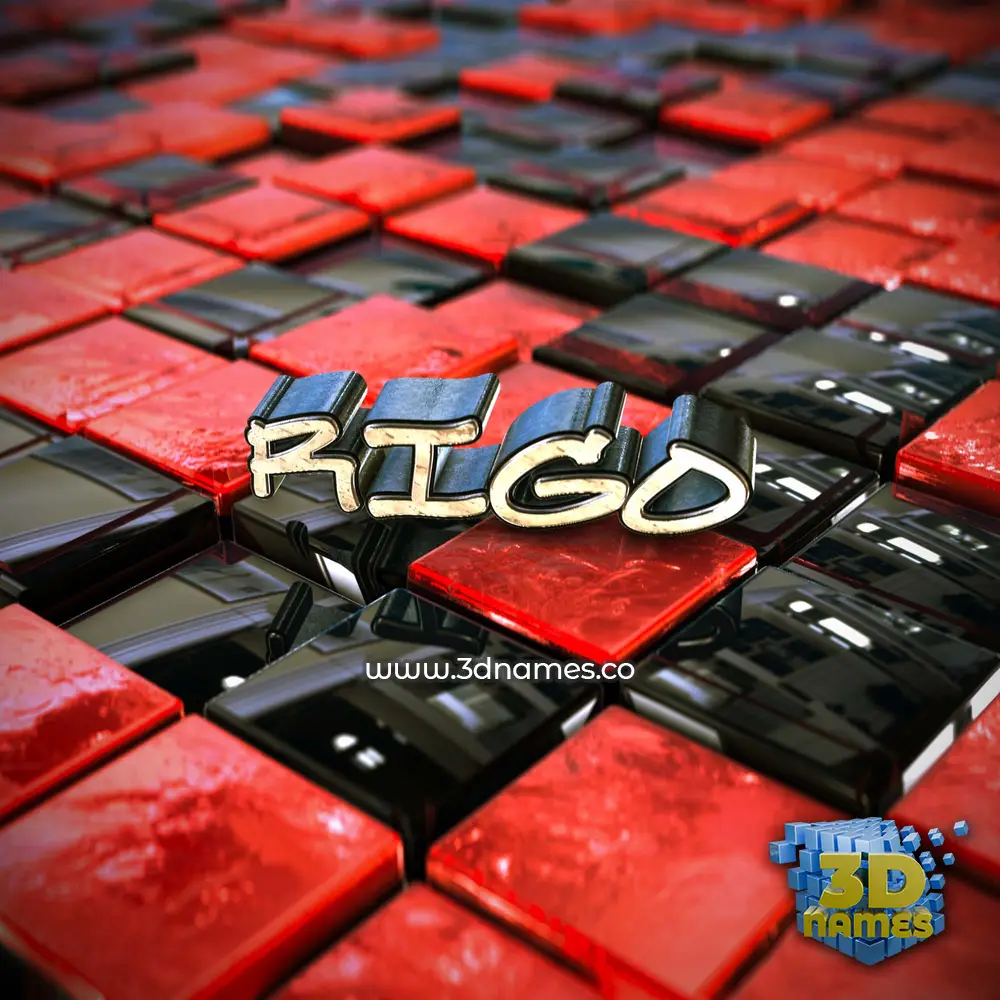 rigo in Red Checkered style - 3D name wallpaper rigo in Red Checkered style - 3D name wallpaper