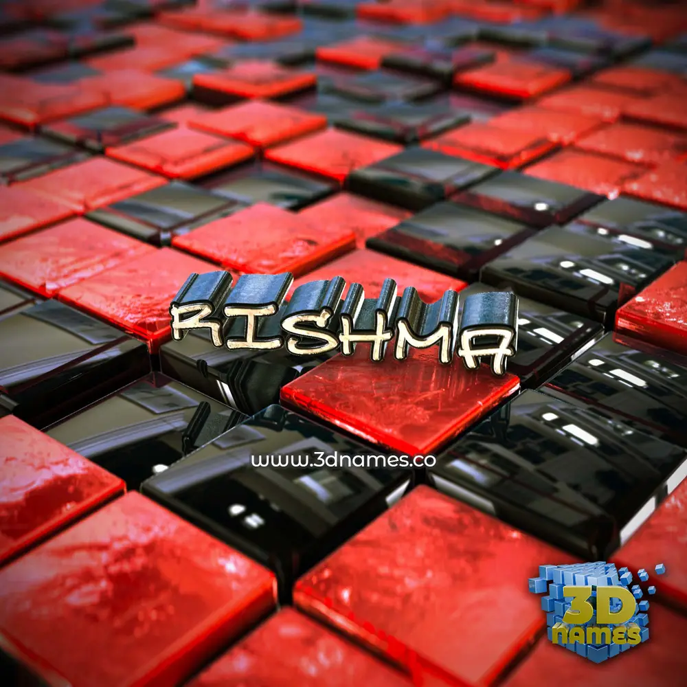 rishma in Red Checkered style - 3D name wallpaper rishma in Red Checkered style - 3D name wallpaper